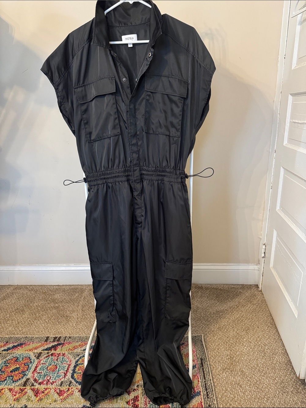 pistola Black Sleeveless Utility Jumpsuit - Picture 3 of 10